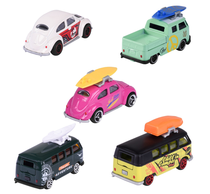 MAJORETTE SET 5 MASINUTE DIN METAL VOLKSWAGEN 7.5CM [2]