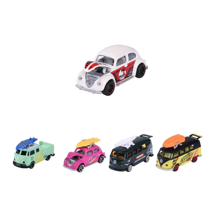 MAJORETTE SET 5 MASINUTE METALICE VOLKSWAGEN 7.5CM [4]
