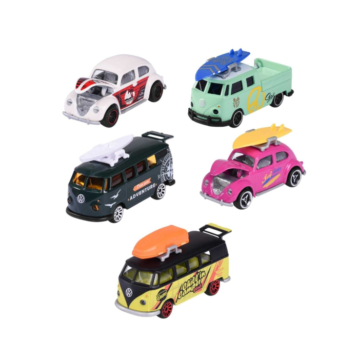 MAJORETTE SET 5 MASINUTE METALICE VOLKSWAGEN 7.5CM [2]