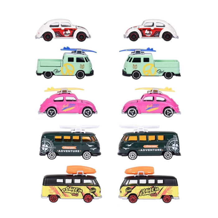 MAJORETTE SET 5 MASINUTE METALICE VOLKSWAGEN 7.5CM [5]