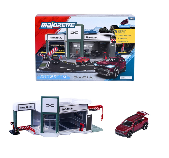 MAJORETTE SET SHOWROOM AUTO DACIA CU MASINUTA INCLUSA DACIA DUSTER SCARA 1 LA 64 [3]