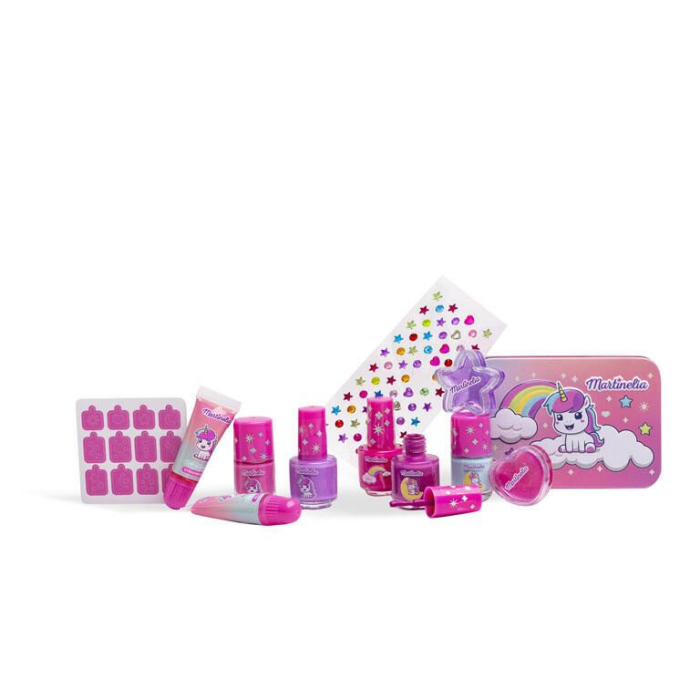 MARTINELIA LITTLE UNICORN SET LUCIU DE BUZE SI LAC DE UNGHII CU CUTIE METALICA [2]