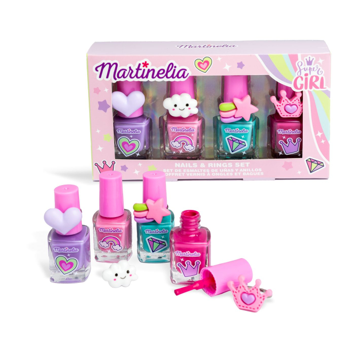 MARTINELIA SUPER GIRL SET 4 LACURI DE UNGHII SI INELE [4]