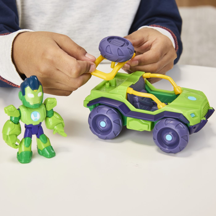 MARVEL IRON MAN SI PRIETENII SAI UIMITORI SET VEHICUL SI FIGURINA IRON HULK [4]