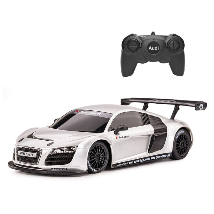 MASINA CU TELECOMANDA AUDI R8 ALB CU SCARA 1 LA 24 [2]