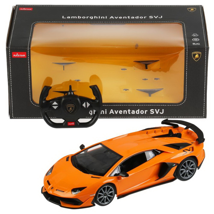 MASINA CU TELECOMANDA AVENTADOR SVJ PORTOCALIU SCARA 1 LA 14 [7]