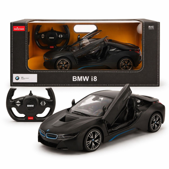 MASINA CU TELECOMANDA BMW I8 NEGRU SCARA 1 LA 14 [9]