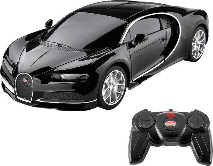 MASINA CU TELECOMANDA BUGATTI CHIRON NEGRU CU SCARA 1 LA 24 [7]
