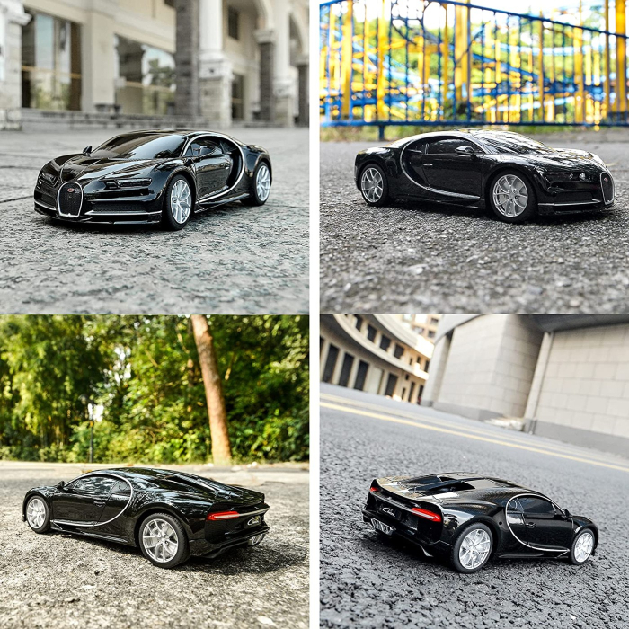 MASINA CU TELECOMANDA BUGATTI CHIRON NEGRU CU SCARA 1 LA 24 [6]