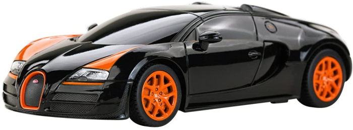 MASINA CU TELECOMANDA BUGATTI GRAND SPORT VITESSE NEGRU CU SCARA 1 LA 24 [4]