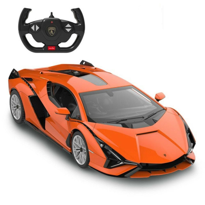 MASINA CU TELECOMANDA LAMBORGHINI SIAN PORTOCALIU CU SCARA 1 LA 14 [2]