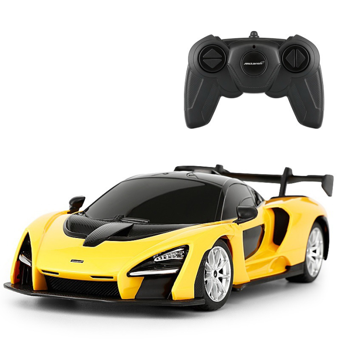 MASINA CU TELECOMANDA MCLAREN SENNA GALBEN CU SCARA 1 LA 24 [2]