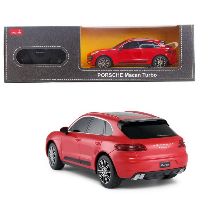 MASINA CU TELECOMANDA PORSCHE MACAN TURBO ROSU CU SCARA 1 LA 24 [7]