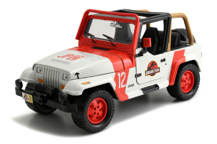 MASINUTA METALICA JURASSIC WORLD 1992 JEEP WRANGLER 1:24 [4]