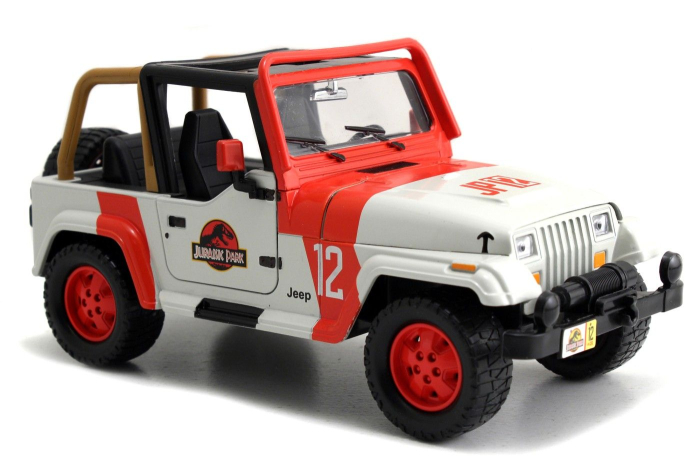 MASINUTA METALICA JURASSIC WORLD 1992 JEEP WRANGLER 1:24 [3]