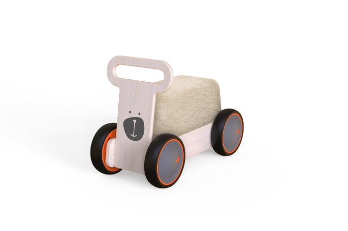 Masinuta ride-on, premergator si carucior de jucarii MamaToyz DriveMe Soft, Ursulet - Jucarie din lemn 3 in 1 [2]