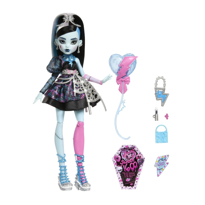 MONSTER HIGH ZIUA DE NASTERE DULCE SI INFRICOSATOARE PAPUSA FRANKIESTEIN CU ACCESORII [2]