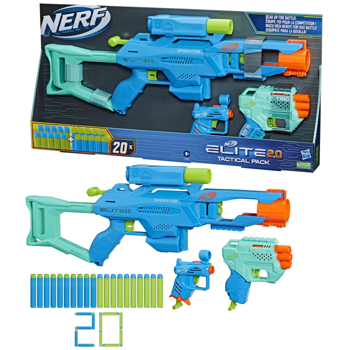NERF SET 3 BLASTERE ELITE 2.0 TACTICAL PACK [6]