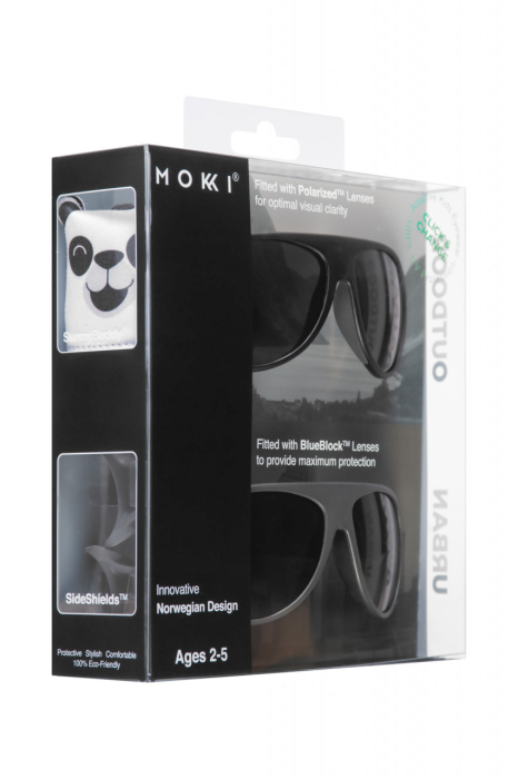 Ochelari de soare pentru copii MOKKI Click u0026 Change, protectie UV, negru, 2-5 ani, set 2 perechi [11]