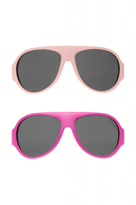 Ochelari de soare pentru copii MOKKI Click u0026 Change, protectie UV, roz, 2-5 ani, set 2 perechi [11]