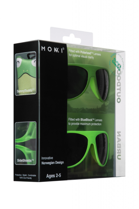 Ochelari de soare pentru copii MOKKI Click u0026 Change, protectie UV, verde, 2-5 ani, set 2 perechi [6]