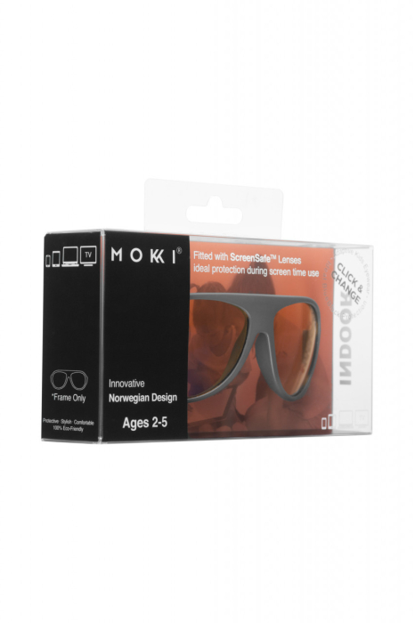 Ochelari de soare pentru copii MOKKI Click u0026 Change ScreenSafe, protectie ecran, 2-5 ani, gri [3]