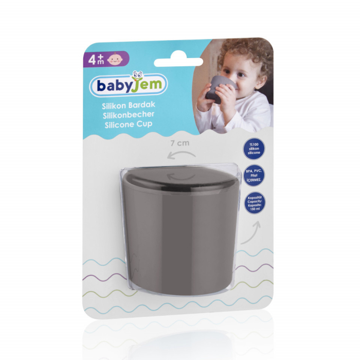 Pahar din silicon diversificare BabyJem 150 ml (Culoare: Roz) [6]