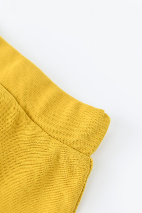 Pantaloni Bebe Unisex din bumbac organic Galben BabyCosy [3]