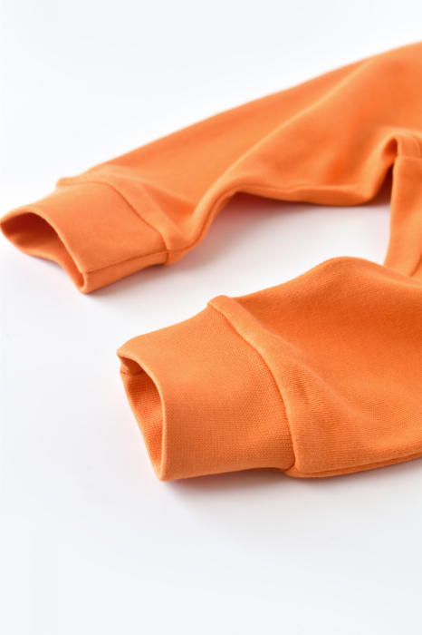 Pantaloni Bebe Unisex din bumbac organic Portocaliu BabyCosy [5]