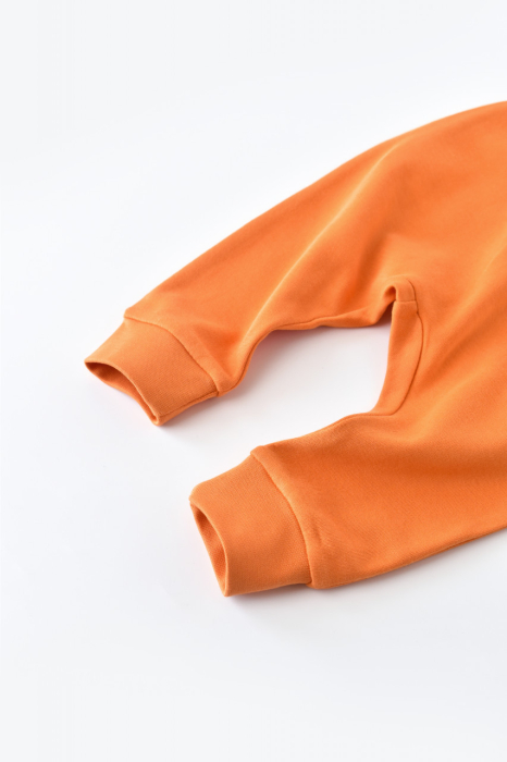 Pantaloni Bebe Unisex din bumbac organic Portocaliu BabyCosy [4]
