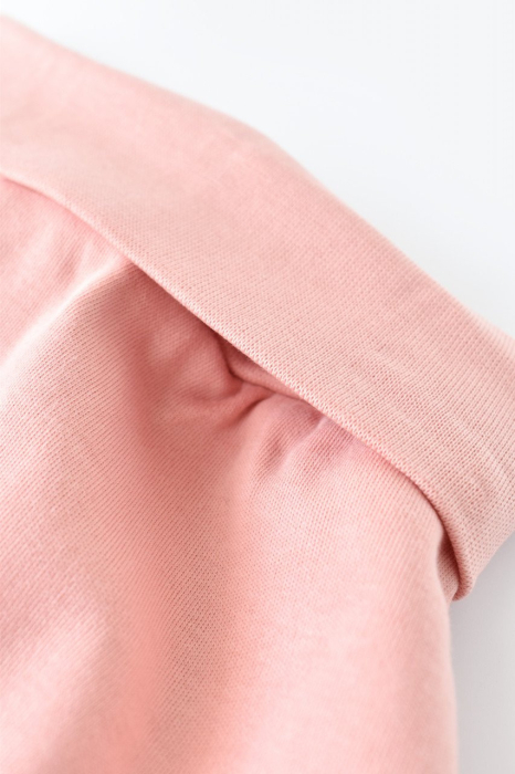 Pantaloni Bebe Unisex din bumbac organic Roz pudra BabyCosy [3]
