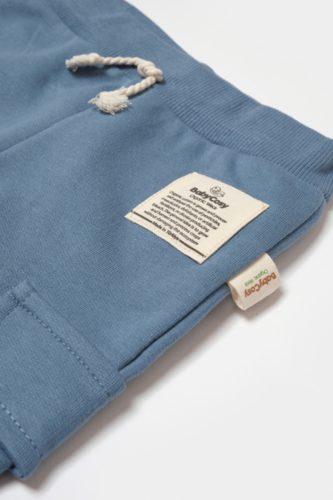 Pantaloni cu buzunare laterale, Two thread, 100%bumbac organic - Indigo, BabyCosy [5]