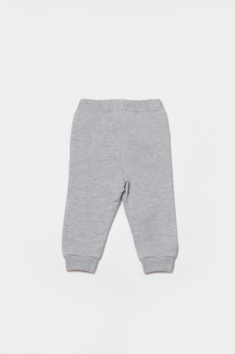 Pantaloni lungi, Two thread, 100%bumbac organic - Gri, BabyCosy [2]