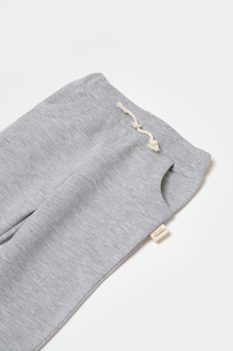 Pantaloni lungi, Two thread, 100%bumbac organic - Gri, BabyCosy [4]