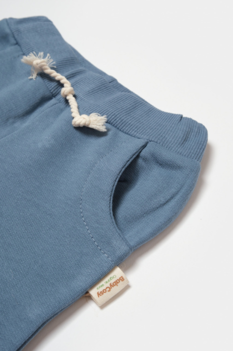 Pantaloni lungi, Two thread, 100%bumbac organic - Indigo, BabyCosy [5]