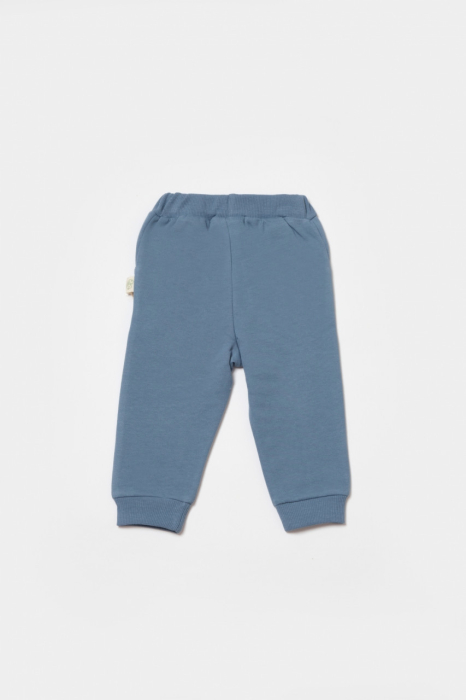 Pantaloni lungi, Two thread, 100%bumbac organic - Indigo, BabyCosy [2]