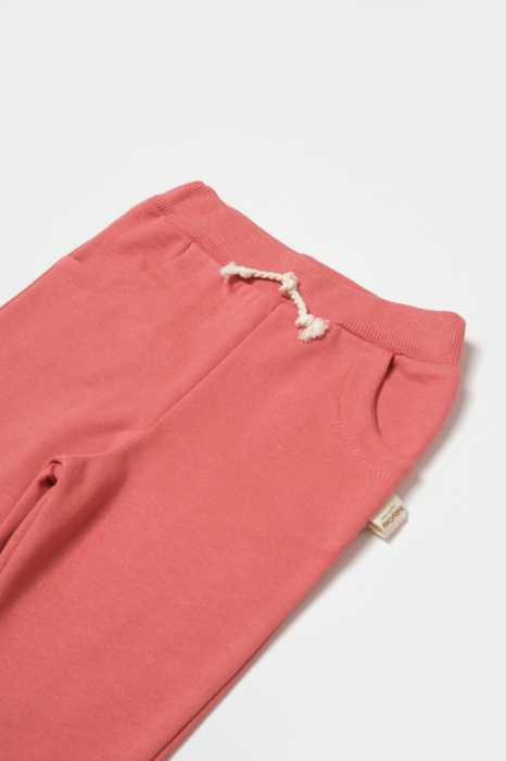 Pantaloni lungi, Two thread, 100%bumbac organic - Rose, BabyCosy [4]