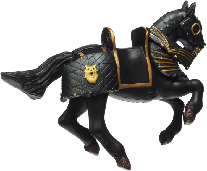 PAPO FIGURINA CAL NEGRU IN ARMURA [3]