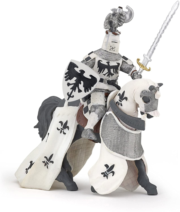 PAPO FIGURINA CAVALER CU PENE ALB [3]