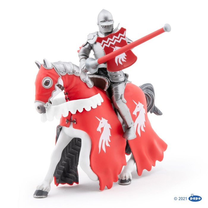 PAPO FIGURINA CAVALER CU SULITA SI SCUT ROSU [2]