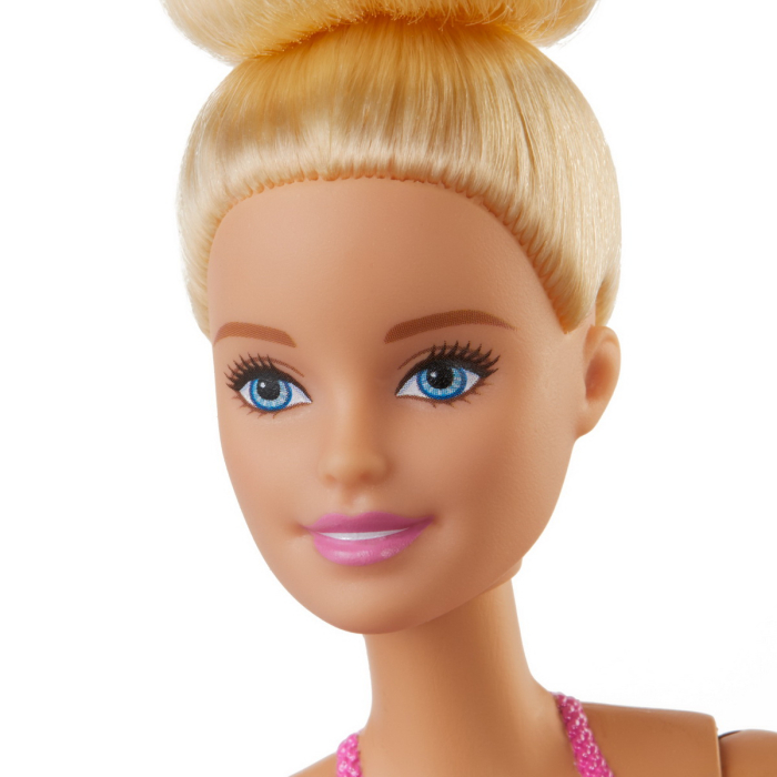 PAPUSA BARBIE BALERINA BLONDA CU COSTUM ROZ [4]
