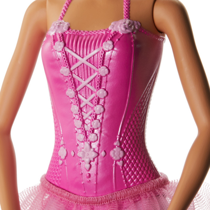 PAPUSA BARBIE BALERINA BLONDA CU COSTUM ROZ [5]