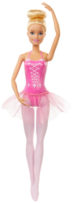 PAPUSA BARBIE BALERINA BLONDA CU COSTUM ROZ [3]