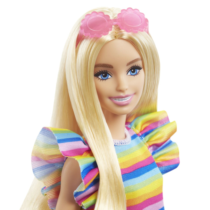 PAPUSA BARBIE FASHIONISTA BLONDA CU APARAT DENTAR [6]