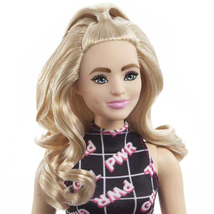 PAPUSA BARBIE FASHIONISTA BLONDA CU BORSETA ROZ [5]