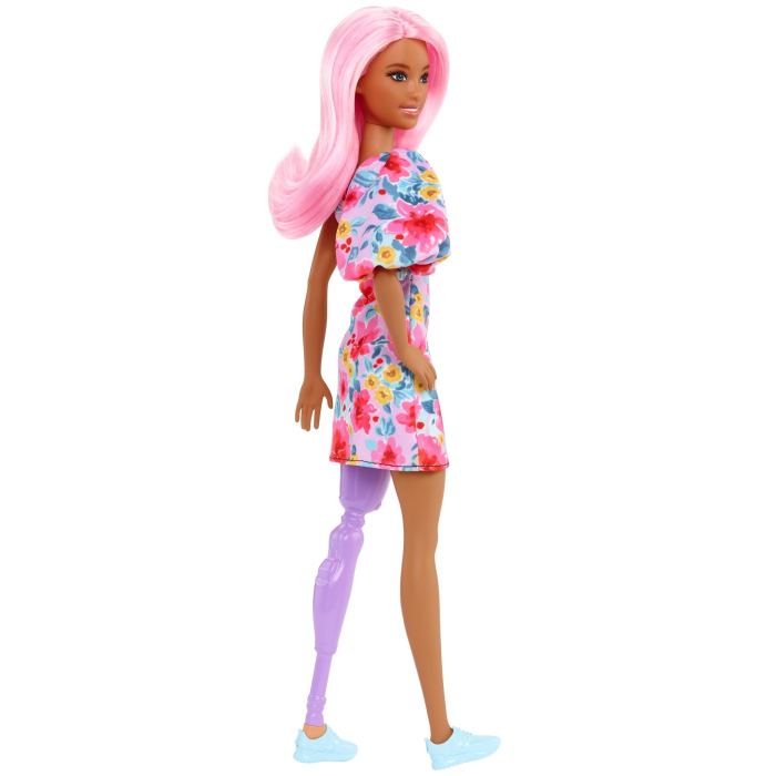 PAPUSA BARBIE FASHIONISTA CU PAR ROZ SI PICIOR PROTETIC [7]