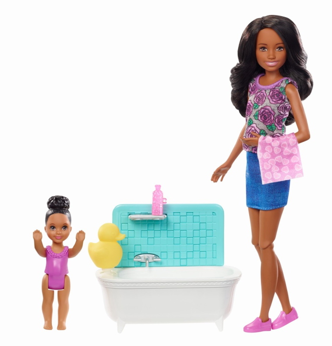 PAPUSA BARBIE MAMICA BRUNETA CU BEBELUS [2]