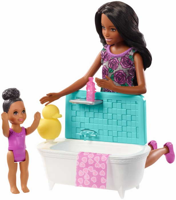 PAPUSA BARBIE MAMICA BRUNETA CU BEBELUS [3]