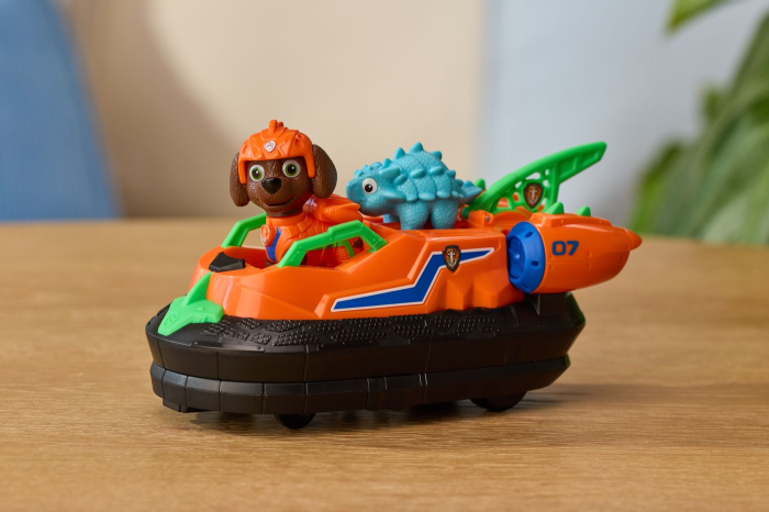 PATRULA CATELUSILOR FILMUL CU DINOZAURI SET DINO VEHICUL HOVERCRAFT CU FIGURINA ZUMA SI ACCESORII 15CM [7]