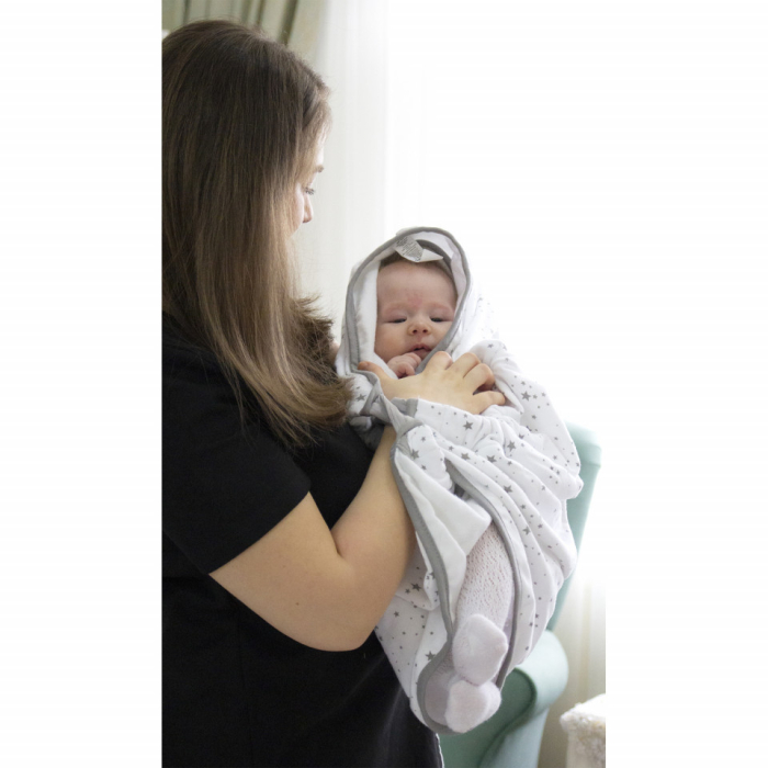 Paturica cu sistem multifunctional BabyJem Carrier Alb pentru transport bebelusi [9]
